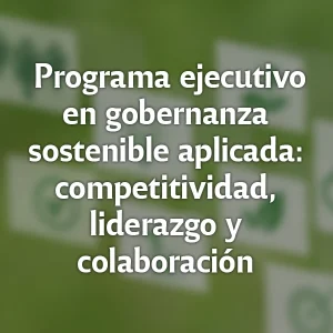 Programa ejecutivo en gobernanza sostenible aplicada: competitividad, liderazgo y colaboración